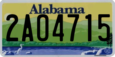 AL license plate 2AO4715