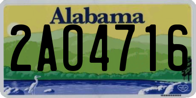 AL license plate 2AO4716