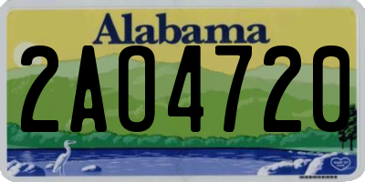 AL license plate 2AO4720