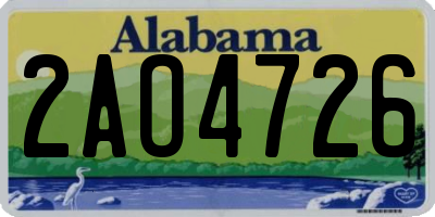 AL license plate 2AO4726