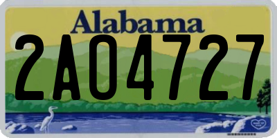AL license plate 2AO4727