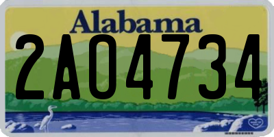AL license plate 2AO4734