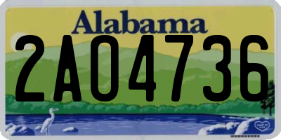 AL license plate 2AO4736