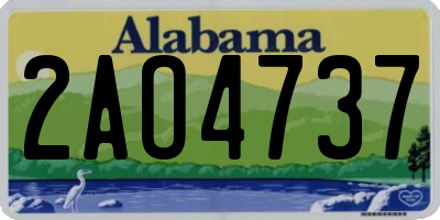 AL license plate 2AO4737