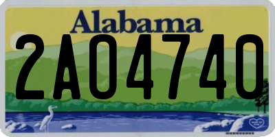 AL license plate 2AO4740