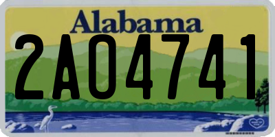 AL license plate 2AO4741