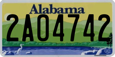 AL license plate 2AO4742