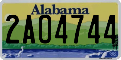 AL license plate 2AO4744