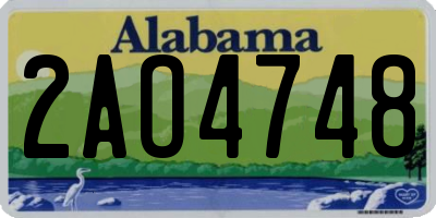 AL license plate 2AO4748