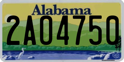 AL license plate 2AO4750