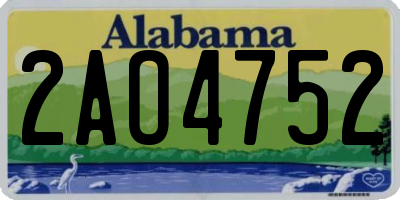 AL license plate 2AO4752