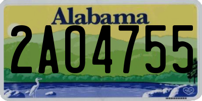 AL license plate 2AO4755