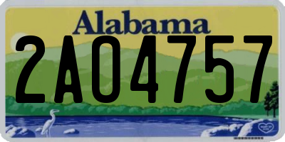 AL license plate 2AO4757