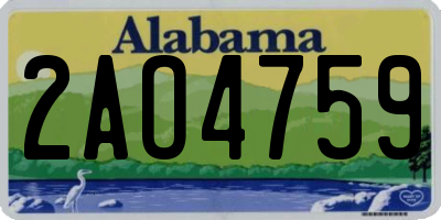 AL license plate 2AO4759