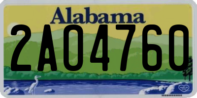 AL license plate 2AO4760