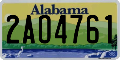 AL license plate 2AO4761