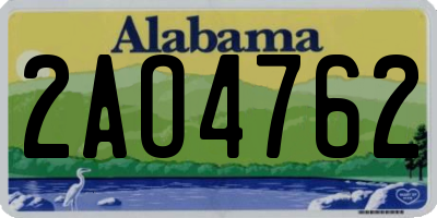 AL license plate 2AO4762
