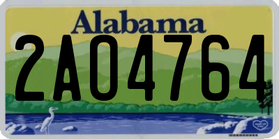 AL license plate 2AO4764