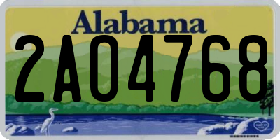 AL license plate 2AO4768