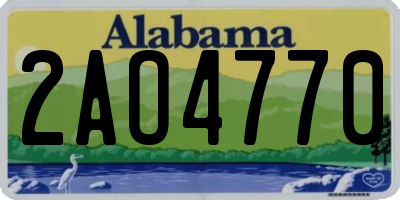 AL license plate 2AO4770