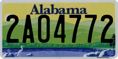 AL license plate 2AO4772