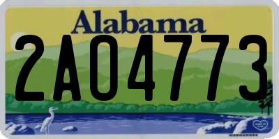 AL license plate 2AO4773