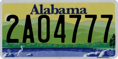 AL license plate 2AO4777