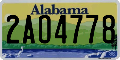 AL license plate 2AO4778
