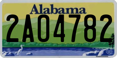 AL license plate 2AO4782
