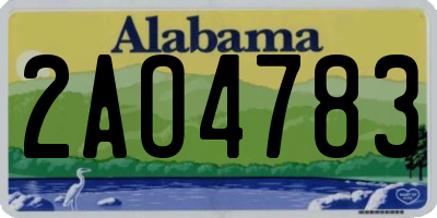 AL license plate 2AO4783