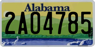 AL license plate 2AO4785