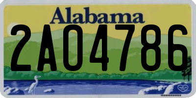 AL license plate 2AO4786