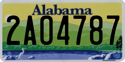 AL license plate 2AO4787