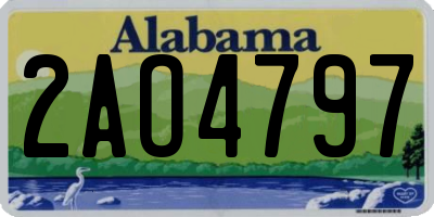 AL license plate 2AO4797