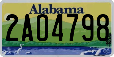 AL license plate 2AO4798
