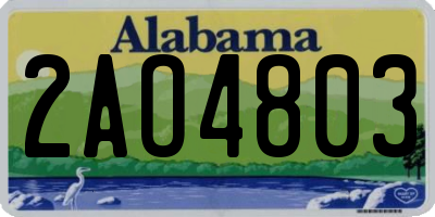 AL license plate 2AO4803
