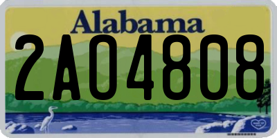 AL license plate 2AO4808
