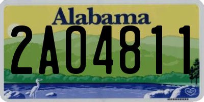 AL license plate 2AO4811