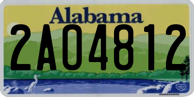 AL license plate 2AO4812