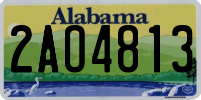 AL license plate 2AO4813
