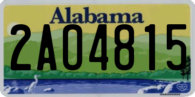 AL license plate 2AO4815