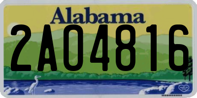 AL license plate 2AO4816