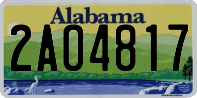 AL license plate 2AO4817