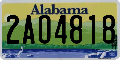 AL license plate 2AO4818