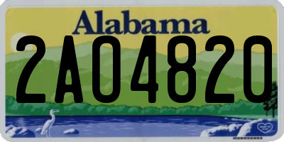 AL license plate 2AO4820