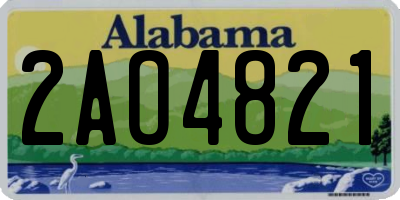 AL license plate 2AO4821