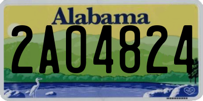AL license plate 2AO4824