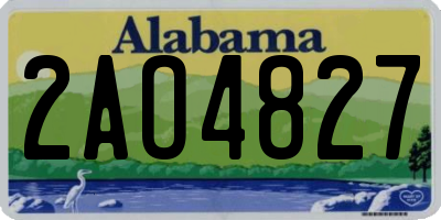AL license plate 2AO4827