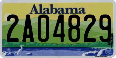 AL license plate 2AO4829