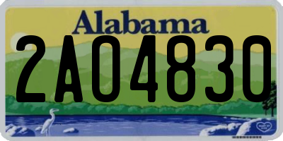 AL license plate 2AO4830